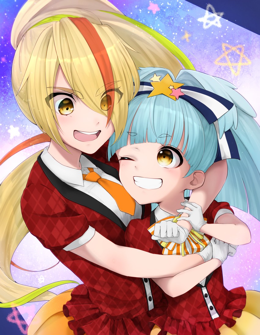 nikaidou saki and hoshikawa lily (zombie land saga) drawn by to-ka-to-ka
