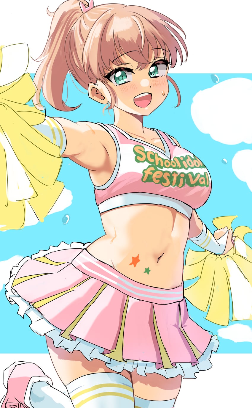 hinoshita kaho (love live! and 2 more) drawn by ereka