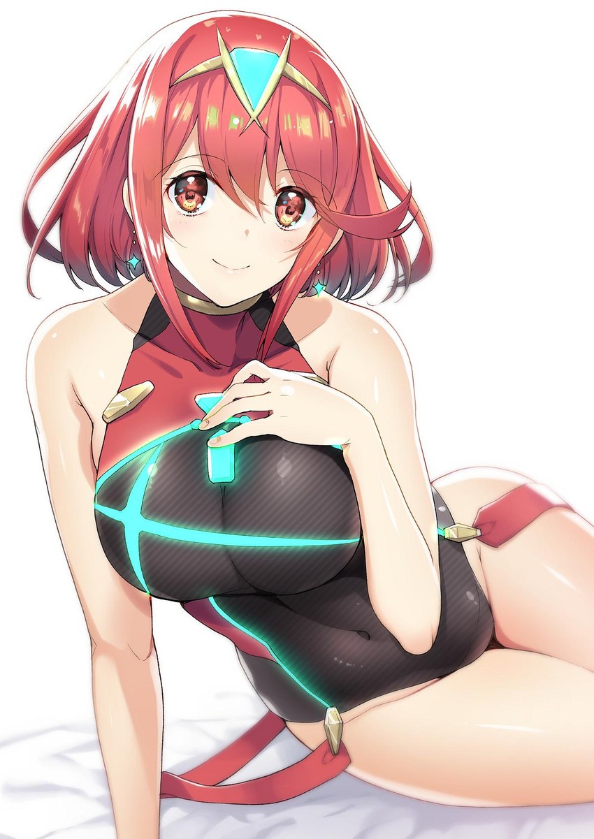 pyra (xenoblade chronicles and 1 more) drawn by akahito