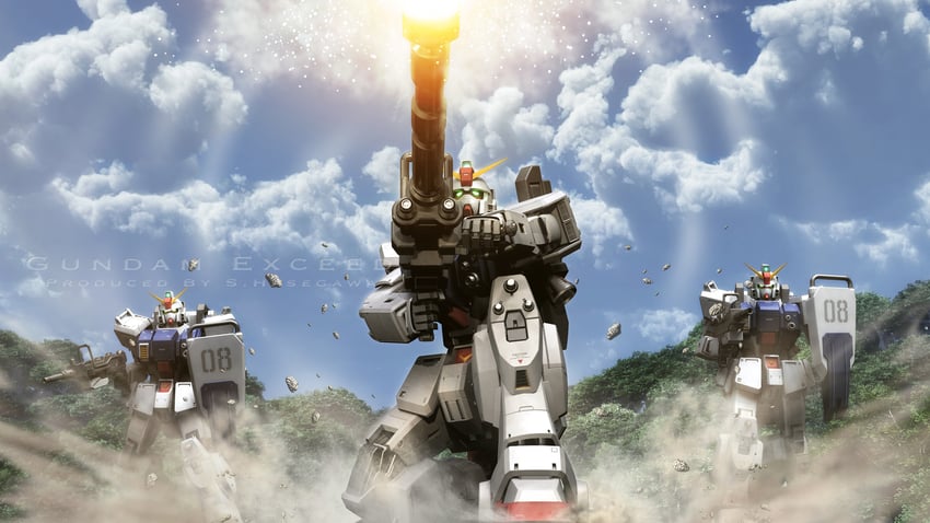 ground gundam (gundam and 1 more) drawn by s.hasegawa