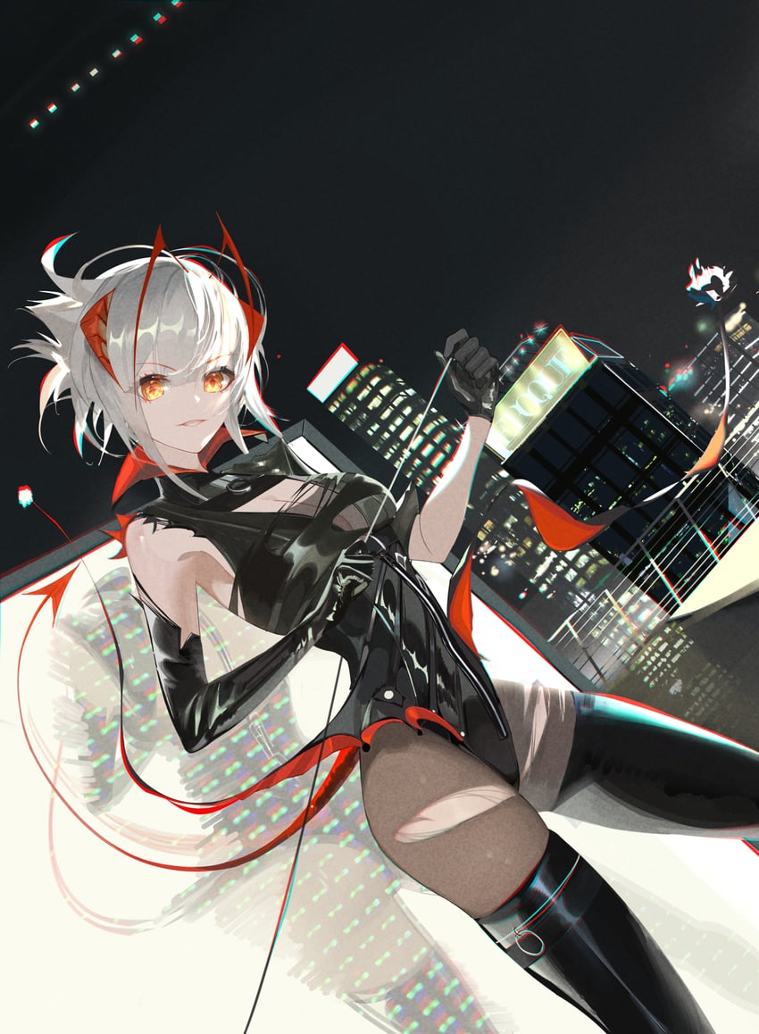 w (arknights and 1 more) drawn by da_(datako)