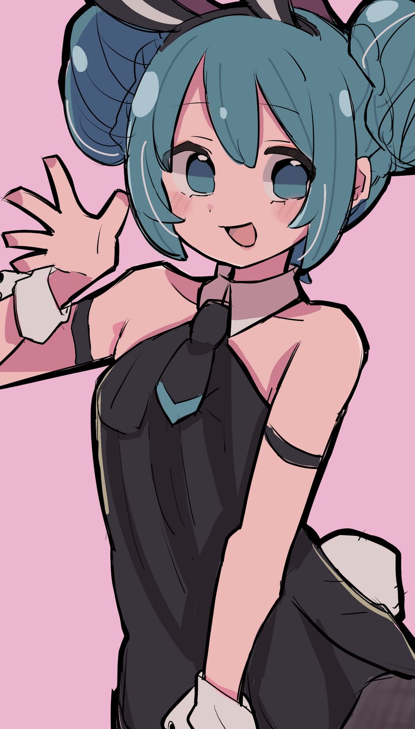 hatsune miku and bicute bunnies miku (vocaloid) drawn by n40a1