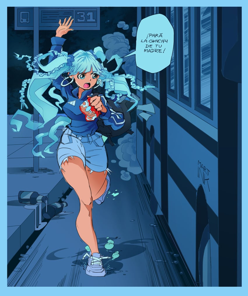 hatsune miku and argentinian miku (vocaloid) drawn by martink_comics