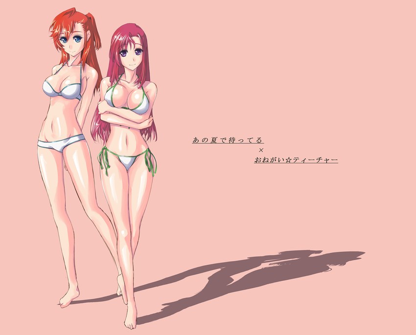 kazami mizuho and takatsuki ichika (ano natsu de matteru and 1 more) drawn by nenchi