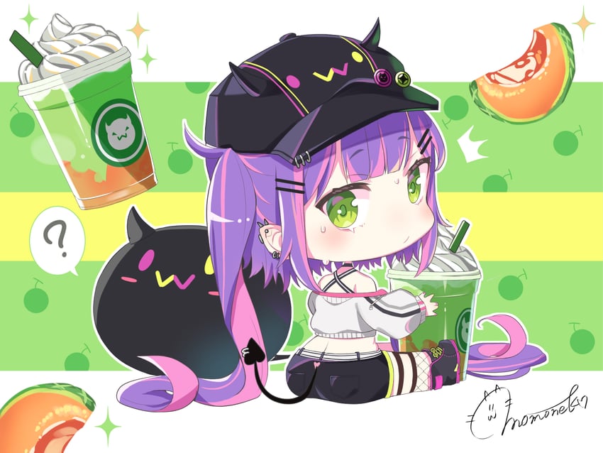 tokoyami towa and bibi (hololive) drawn by momone_cco