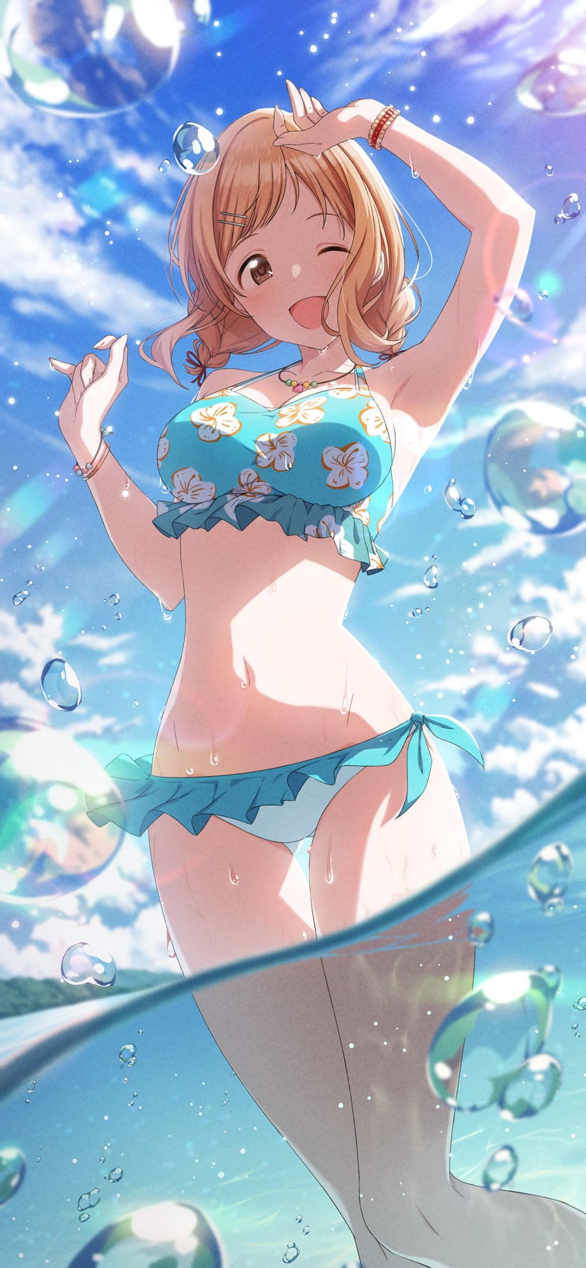 sakuragi mano (idolmaster and 1 more) drawn by amochin