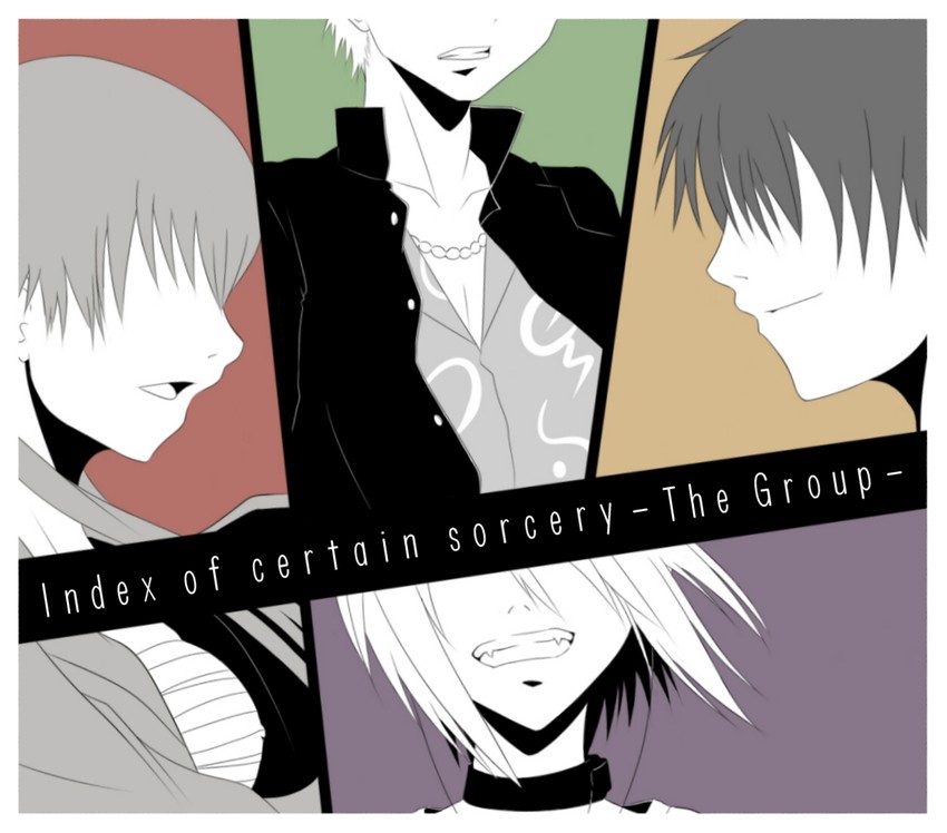 accelerator, musujime awaki, tsuchimikado motoharu, unabara mitsuki, and etzali (toaru majutsu no index and 1 more) drawn by bloody_moon