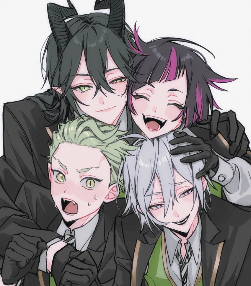 lilia vanrouge, malleus draconia, silver vanrouge, and sebek zigvolt (twisted wonderland) drawn by udonh