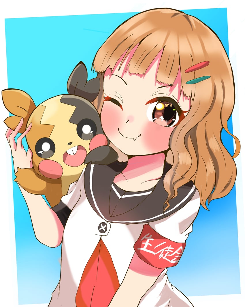morpeko and oomuro sakurako (pokemon and 1 more) drawn by carrot_summer