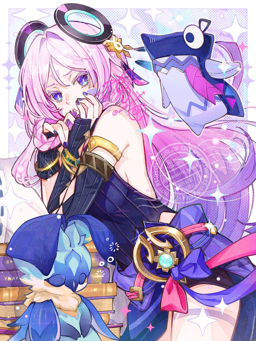 citlali, itzpapa, and iktomisaurus (genshin impact) drawn by misoshiru_umai4