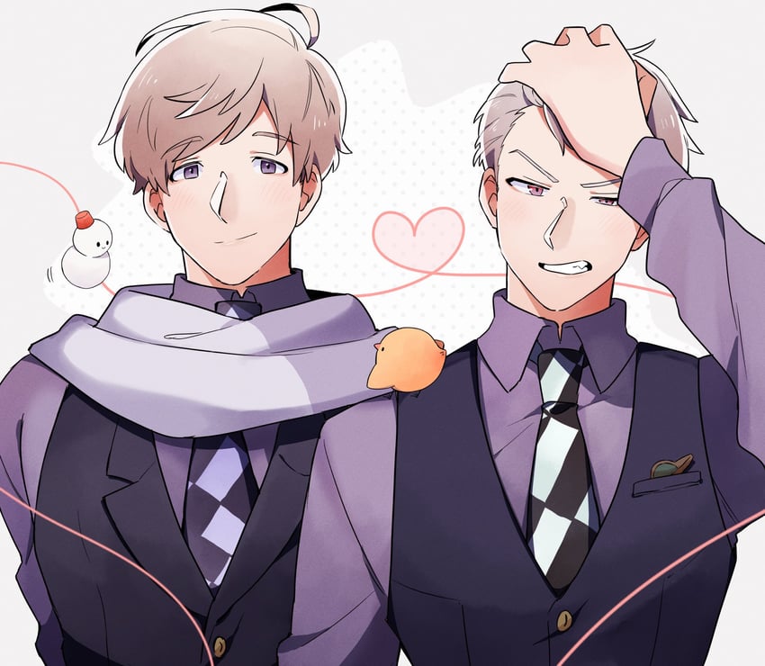 russia, prussia, and gilbird (axis powers hetalia) drawn by fu_tooon