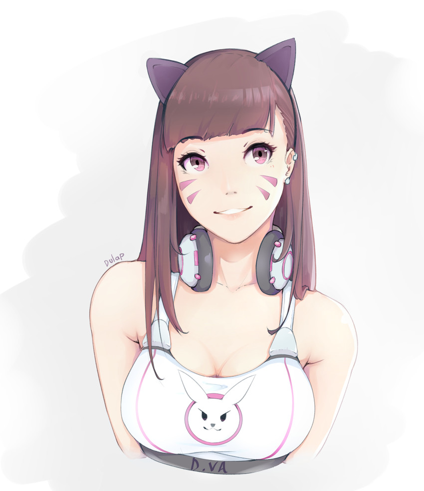 d.va (overwatch and 1 more) drawn by dulapda