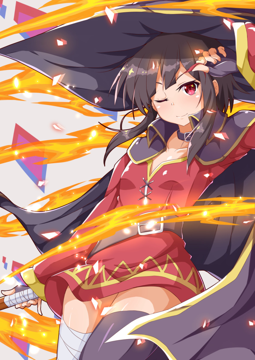 megumin (kono subarashii sekai ni shukufuku wo!) drawn by kuria_(clear_trip_second)