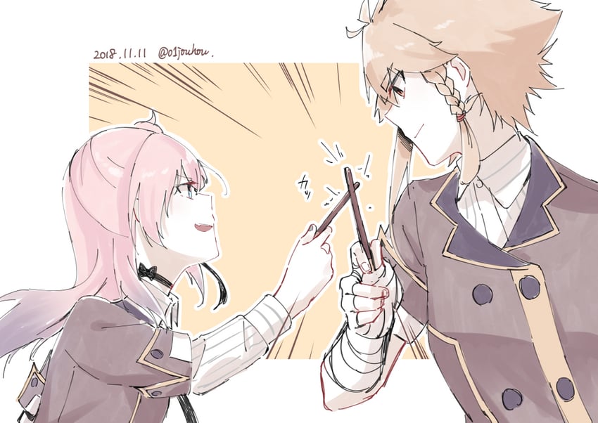 shidou maki and tsubakuro yume (toji no miko) drawn by jouhou
