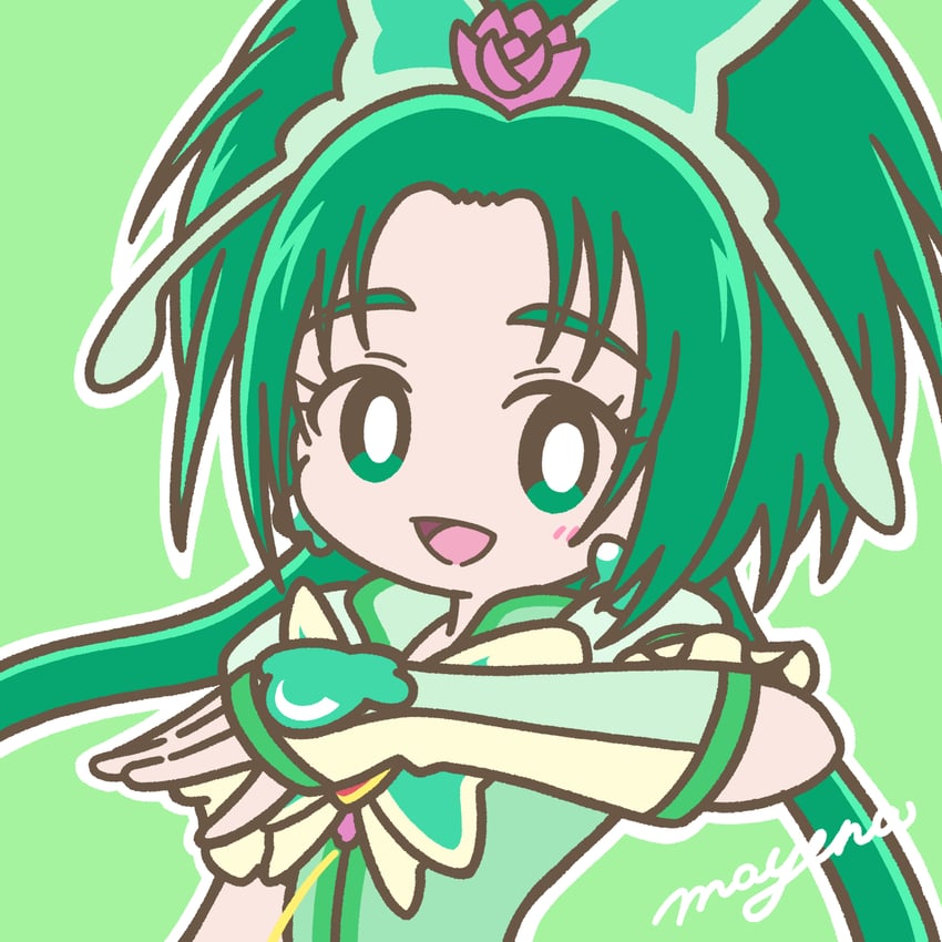 akimoto komachi and cure mint (precure and 2 more) drawn by mayena