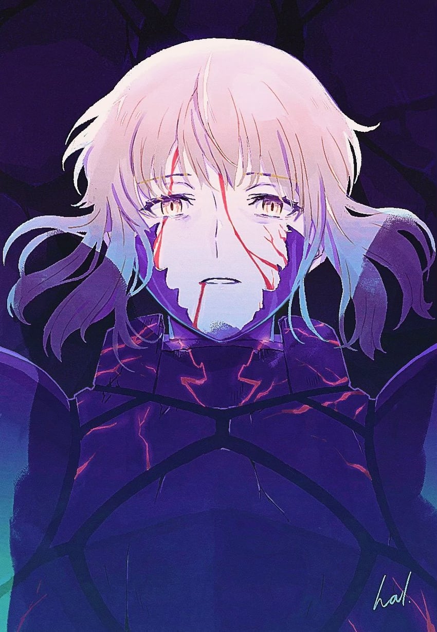 artoria pendragon and saber alter (fate and 2 more) drawn by hal_(haaaalhal)