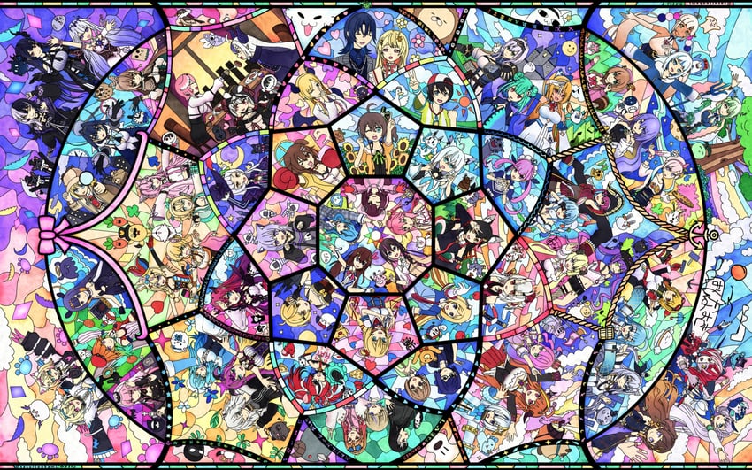 gawr gura, houshou marine, shirakami fubuki, hoshimachi suisei, mori calliope, and 87 more (hololive and 2 more) drawn by sasuraiookami