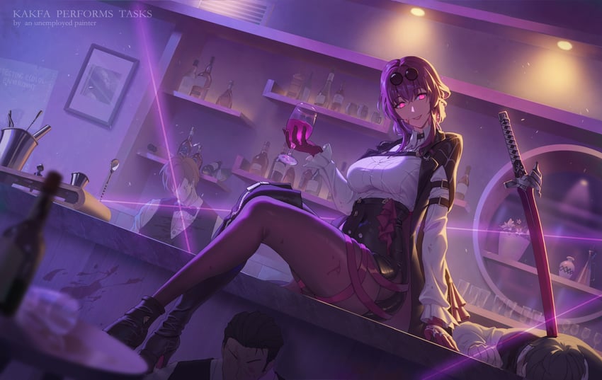 kafka (honkai and 1 more) drawn by melancholic_goo