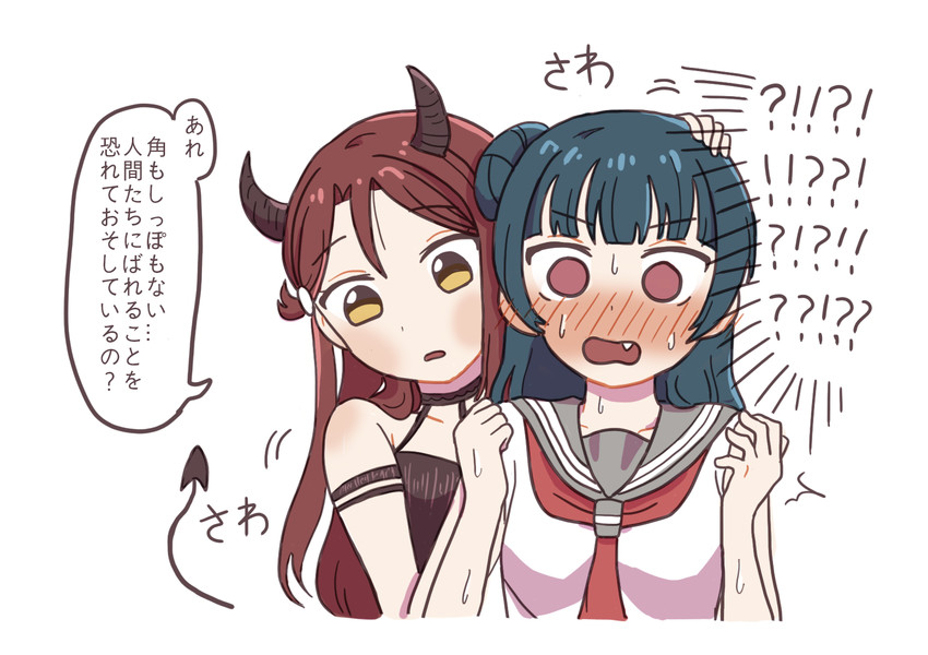tsushima yoshiko and sakurauchi riko (love live! and 1 more) drawn by nyamoo