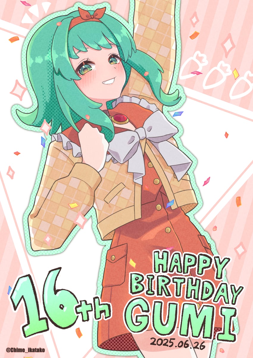 gumi (vocaloid and 1 more) drawn by chime_ikatako
