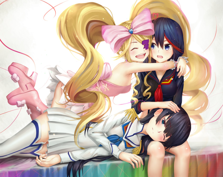 matoi ryuuko, senketsu, kiryuuin satsuki, junketsu, and harime nui (kill la kill) drawn by aki99