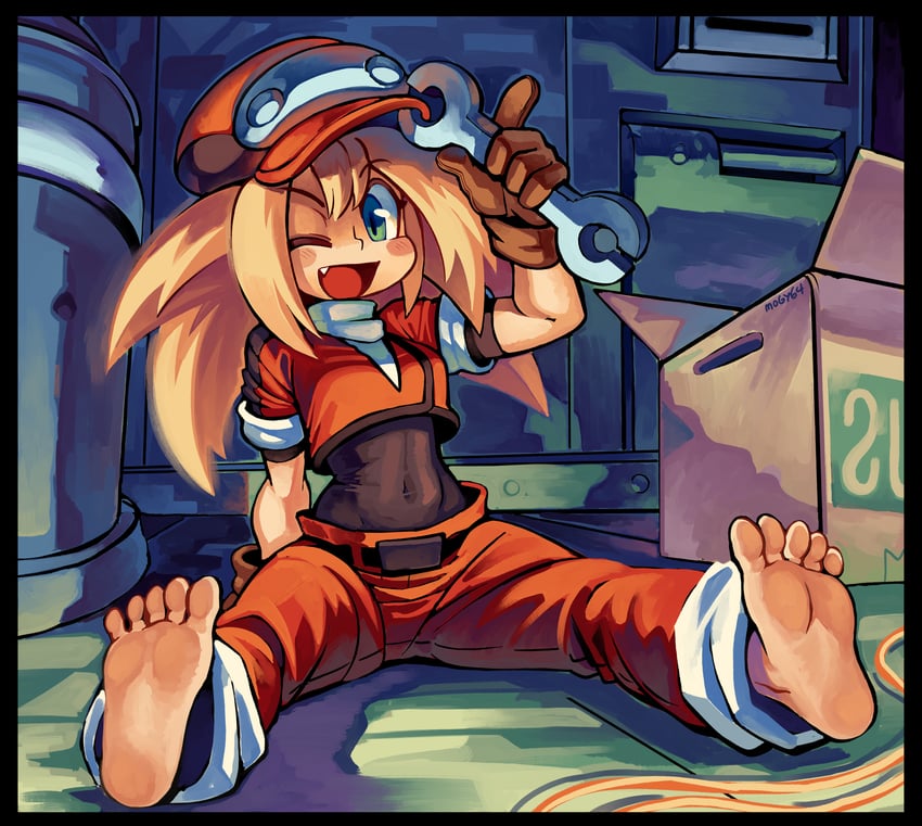roll caskett (mega man and 1 more) drawn by mogy64