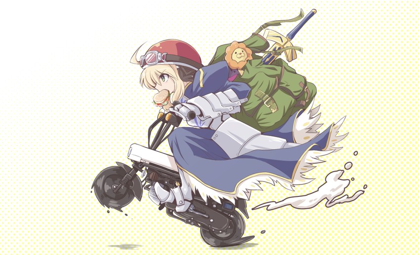 artoria pendragon, saber, and pon de lion (fate and 2 more) drawn by fujitaka_nasu