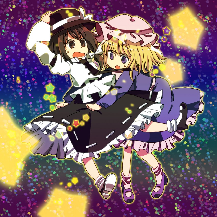 usami renko and maribel hearn (touhou) drawn by hachi_(8bit_canvas)