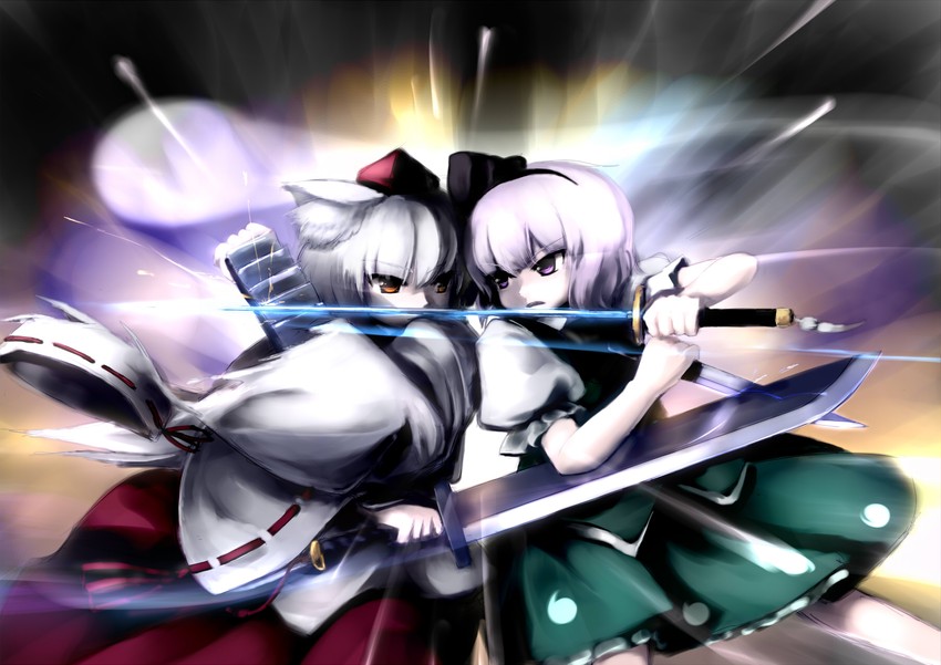 konpaku youmu and inubashiri momiji (touhou and 1 more) drawn by tsubasa_(abchipika)