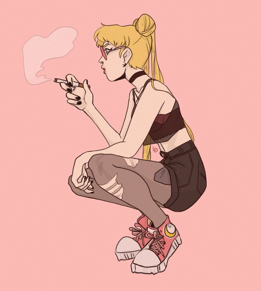 tsukino usagi and sailor moon (bishoujo senshi sailor moon) drawn by lauren_davis