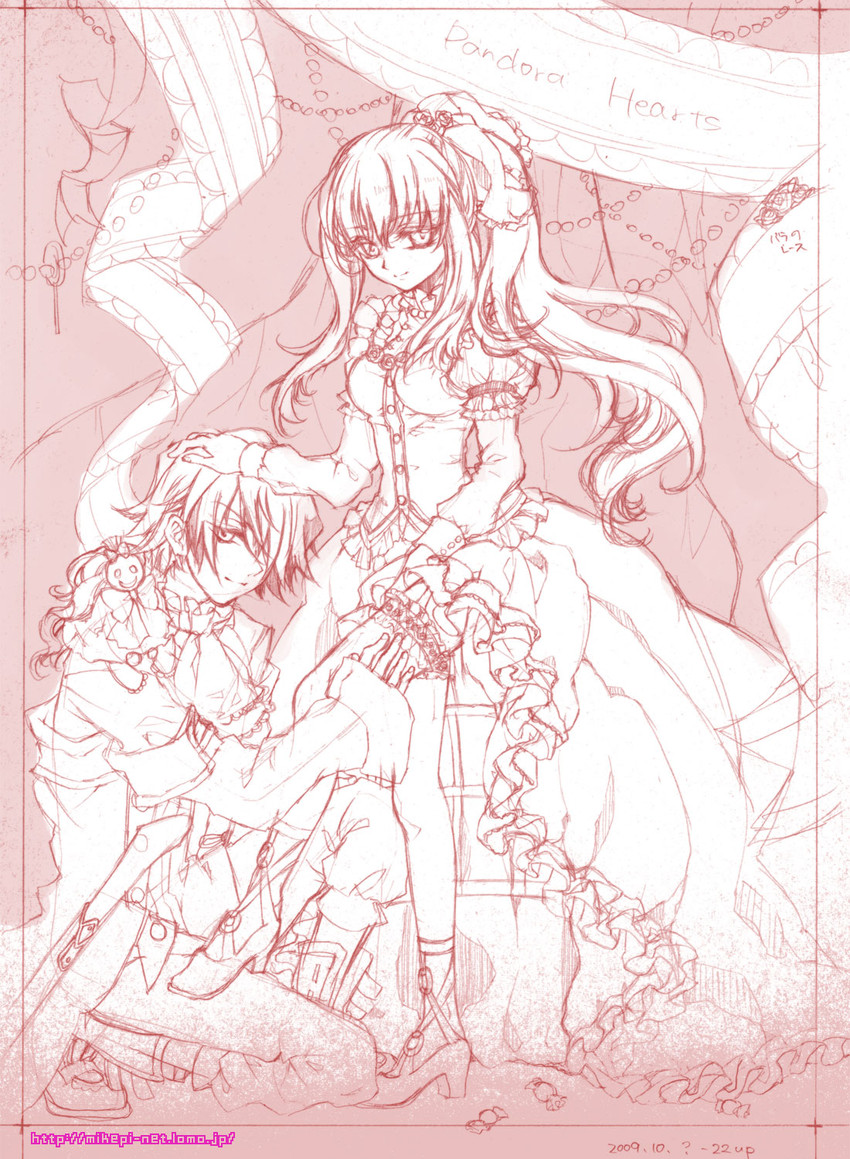 xerxes break, sharon rainsworth, and emily (pandora hearts) drawn by mikepi
