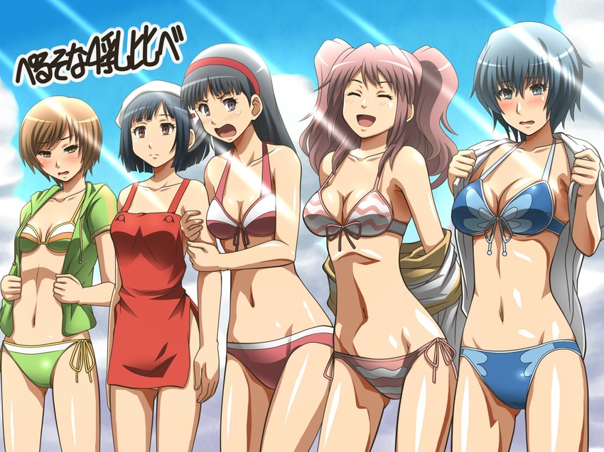 shirogane naoto, satonaka chie, kujikawa rise, amagi yukiko, and nakamura aika (persona and 2 more) drawn by awa