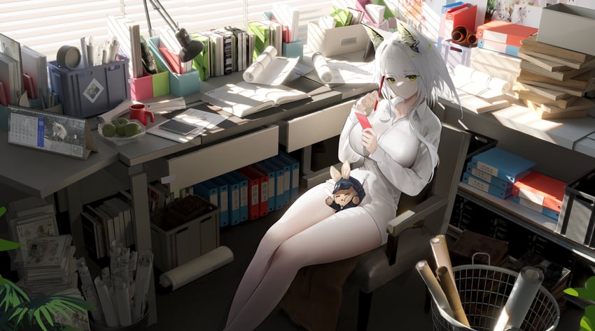 doctor and kal'tsit (arknights) drawn by omone_hokoma_agm