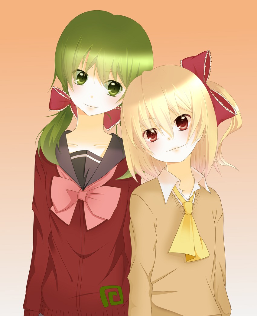 flandre scarlet and kagiyama hina (touhou) drawn by taro_(yuzuz00)