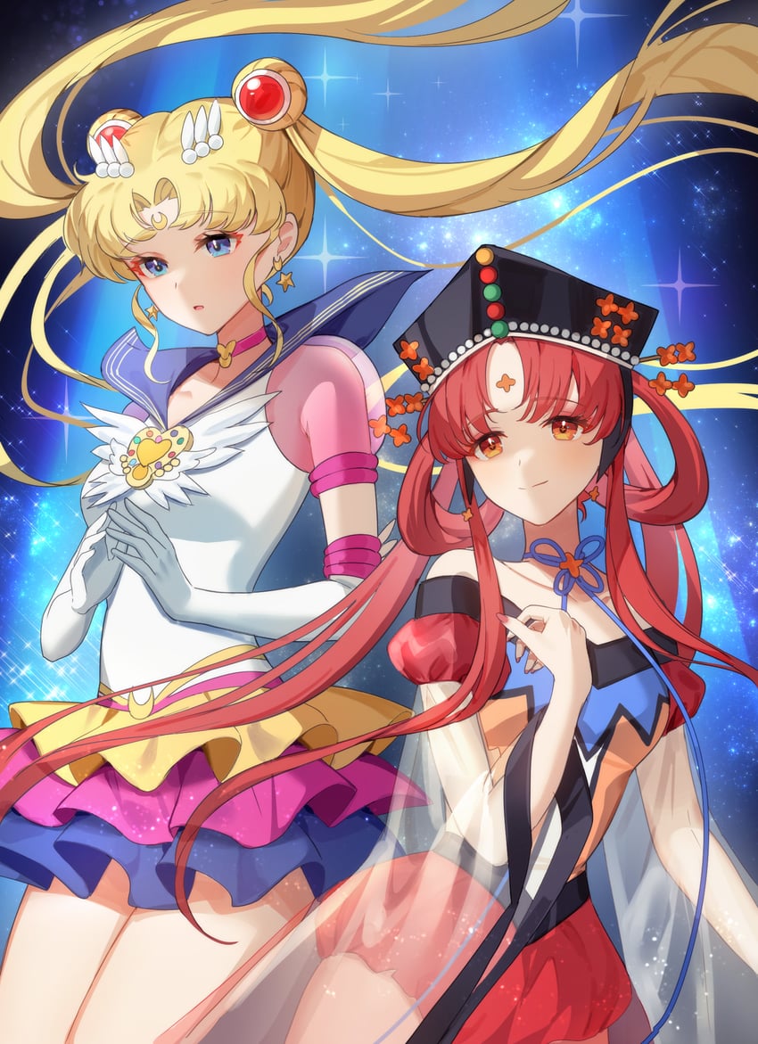 tsukino usagi, sailor moon, eternal sailor moon, and princess kakyuu (bishoujo senshi sailor moon and 1 more) drawn by chibi_vanille