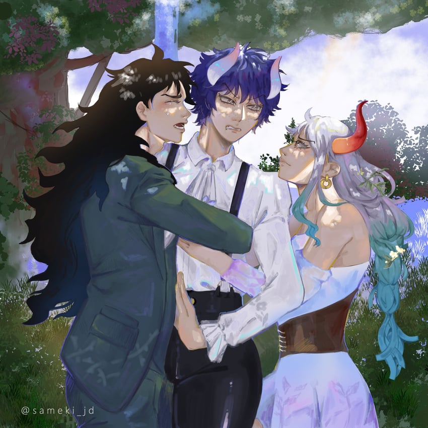 yamato and kouzuki momonosuke (original and 1 more) drawn by sameki_jd
