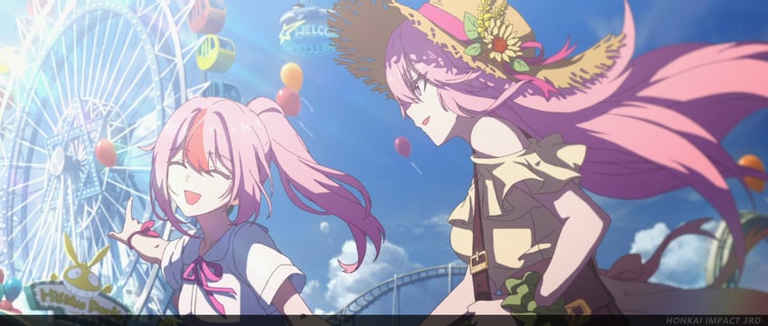 yae sakura, homu, and rin (honkai and 1 more)