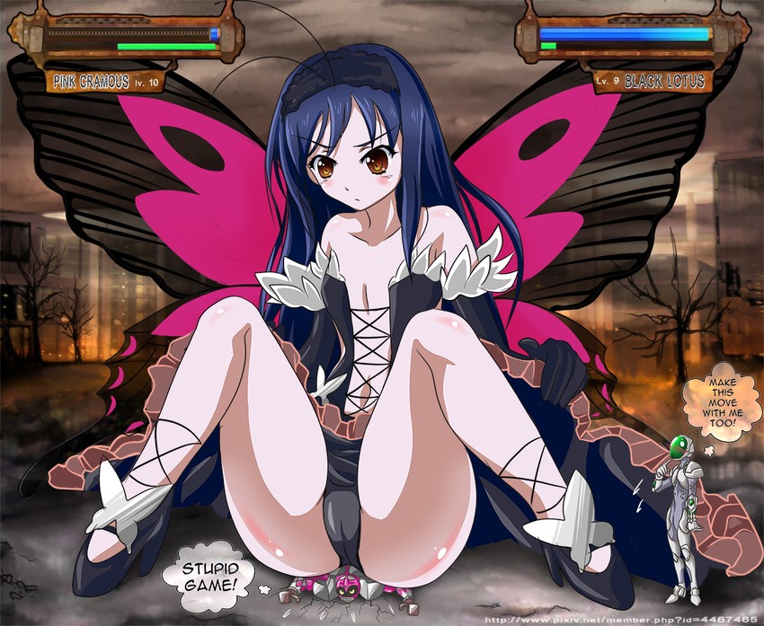 kuroyukihime and silver crow (accel world) drawn by cramous