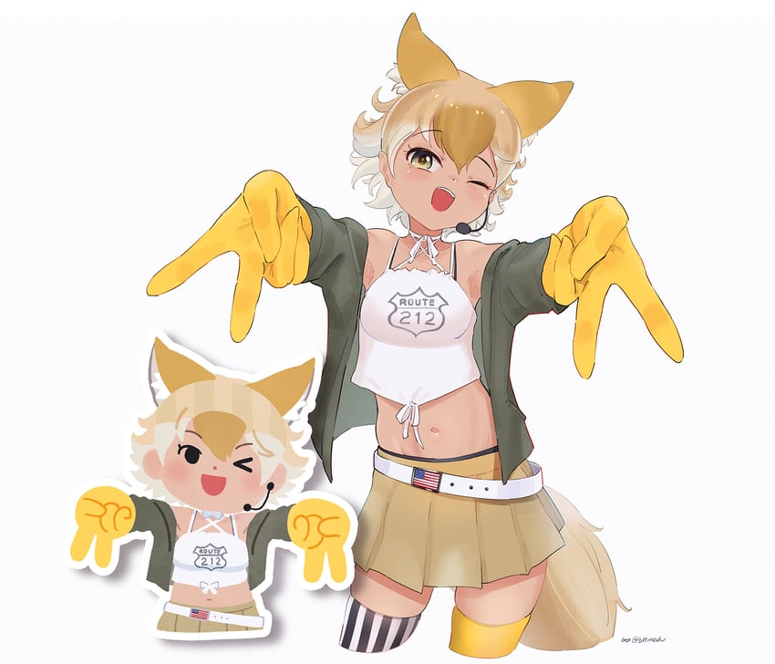 coyote (kemono friends and 2 more) drawn by beleven