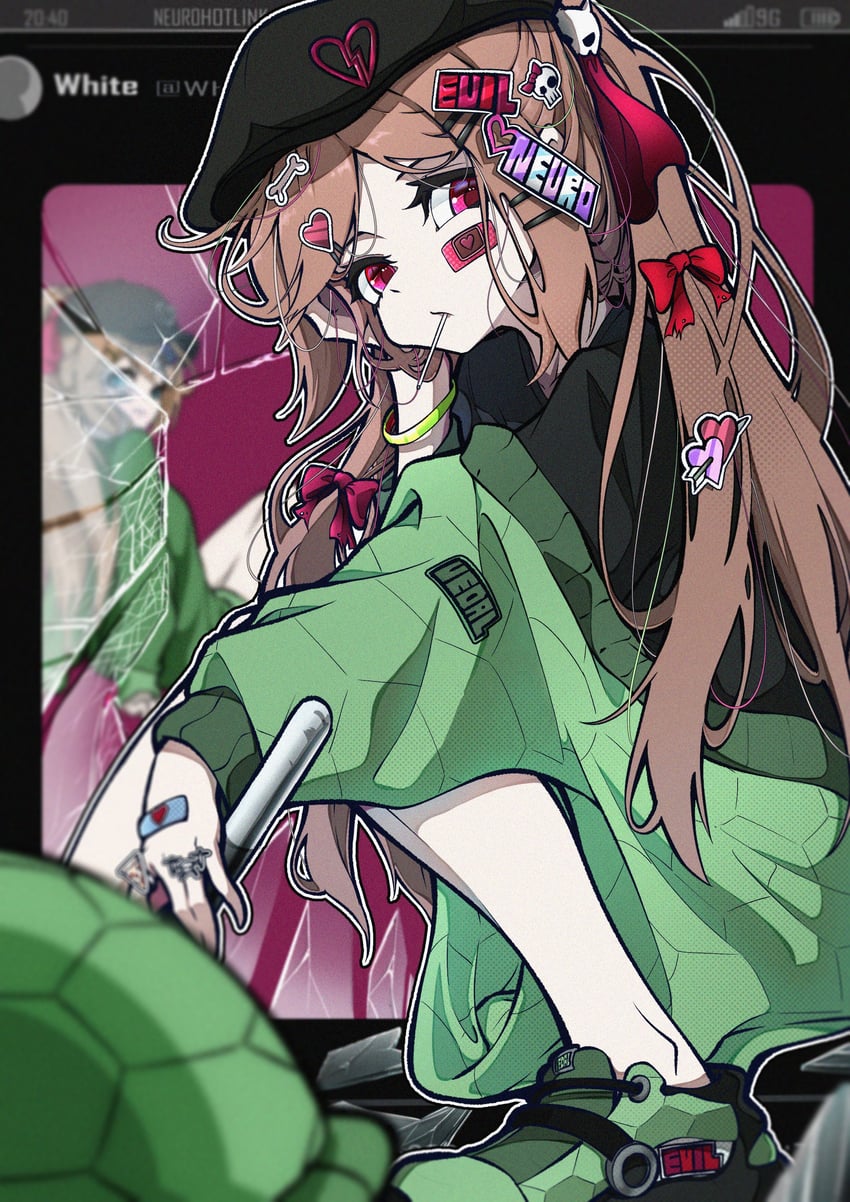 neuro-sama and evil neuro-sama (vedal ai) drawn by white45838787