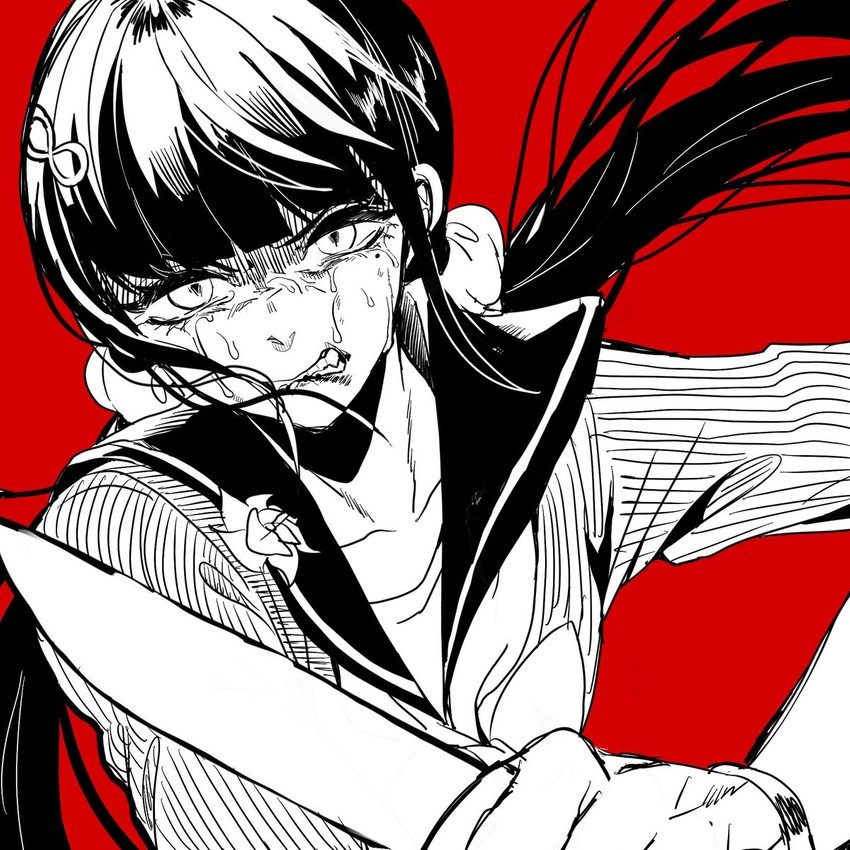 harukawa maki (danganronpa and 1 more) drawn by orutsu