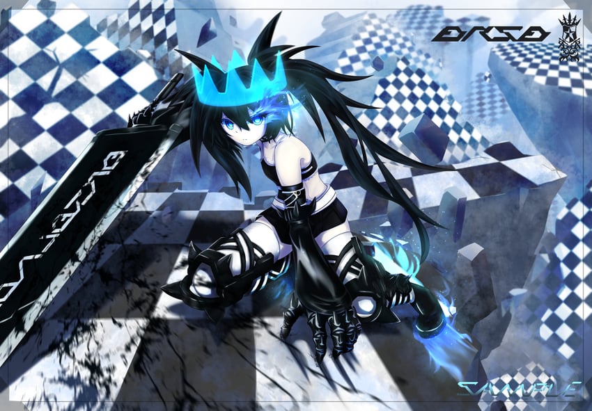 black rock shooter and black rock shooter beast (black rock shooter) drawn by tokyo_(1421)