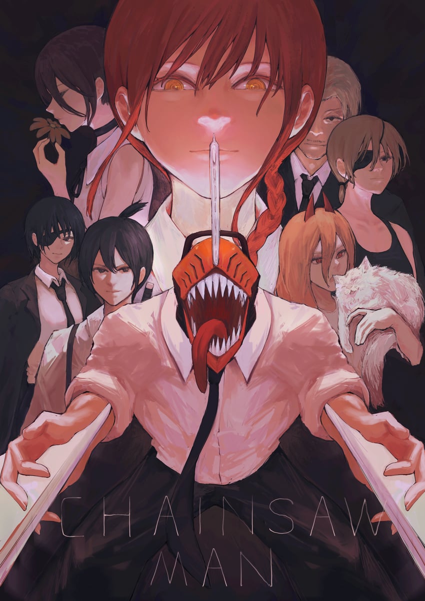 makima, power, denji, reze, hayakawa aki, and 4 more (chainsaw man) drawn by 900p
