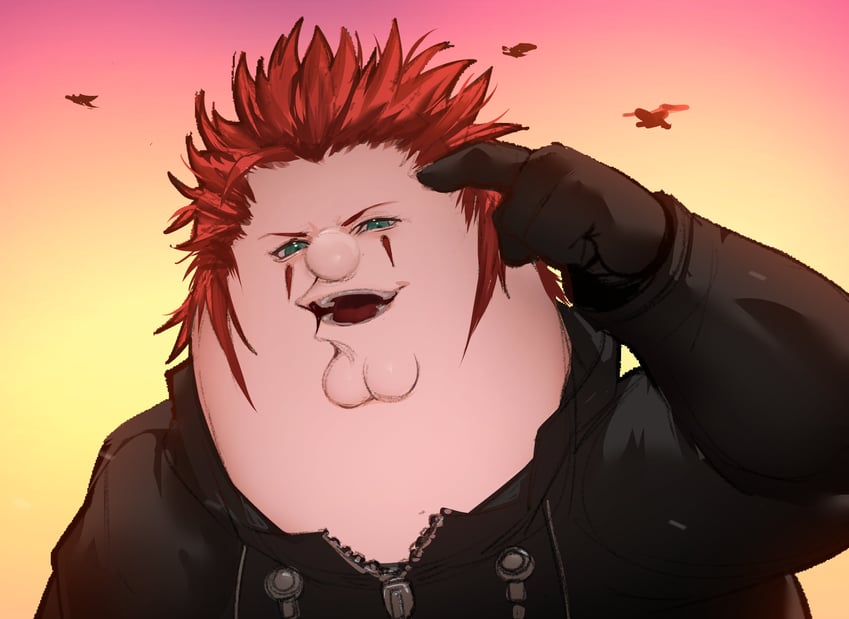 axel and peter griffin (kingdom hearts and 1 more) drawn by kowai_(iamkowai)