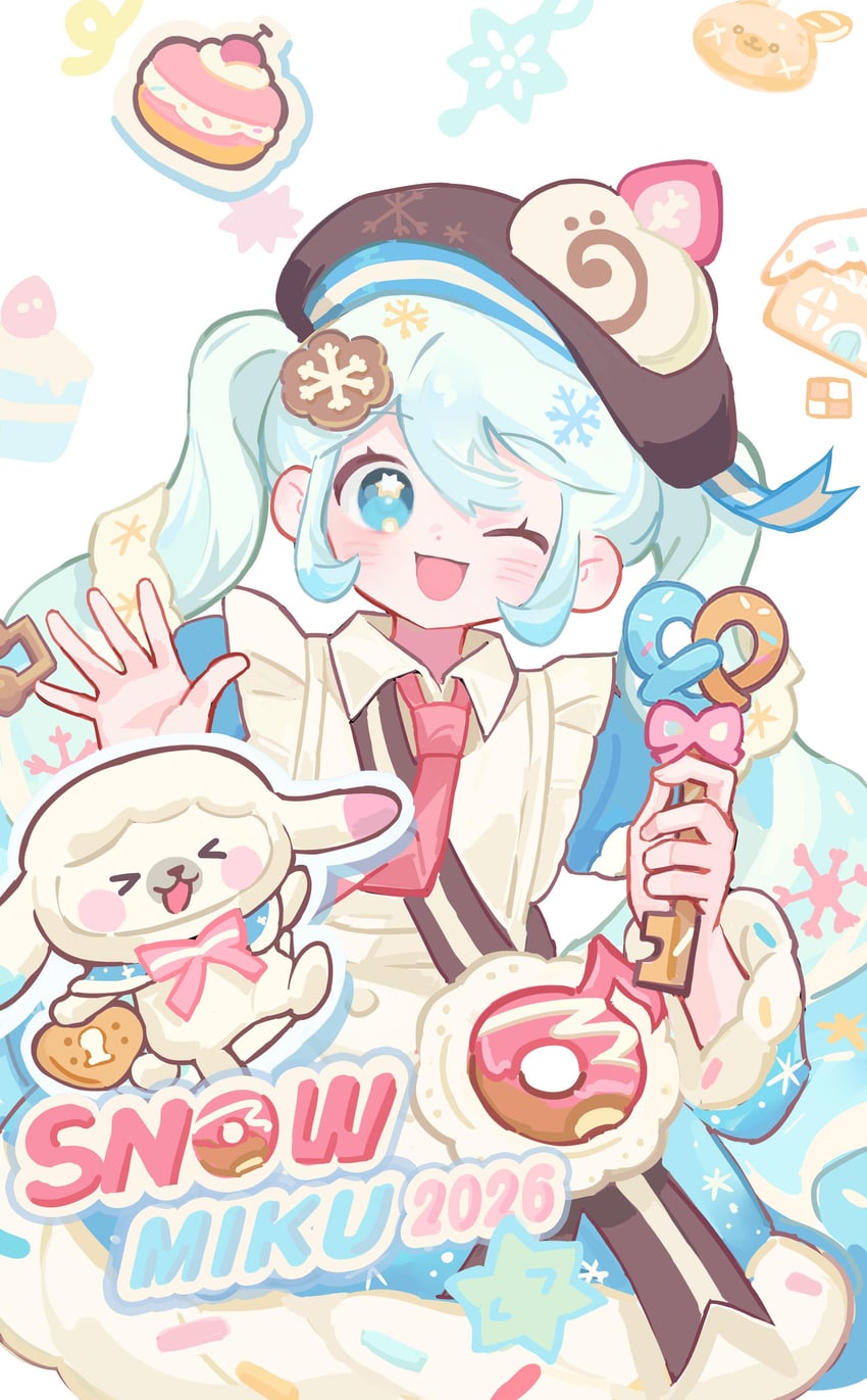 hatsune miku, yuki miku, and rabbit yukine (vocaloid) drawn by kuro_(cold_air)