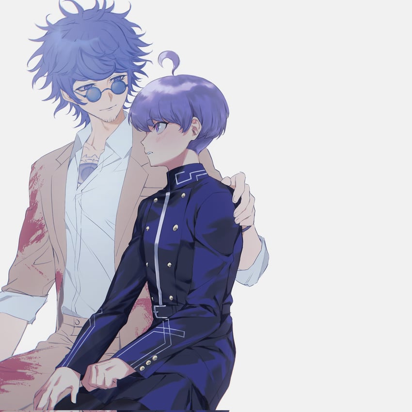 yuma kokohead and yakou furio (master detective archives: rain code) drawn by richost