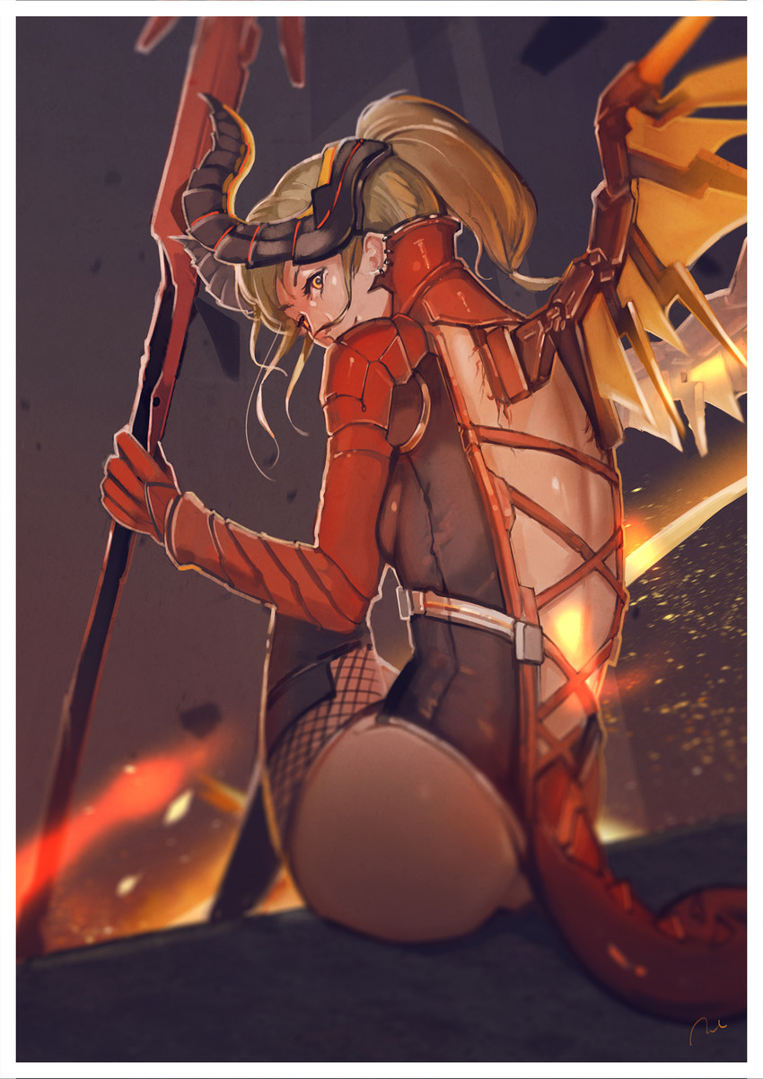 mercy and devil mercy (overwatch and 1 more) drawn by melvin_lam