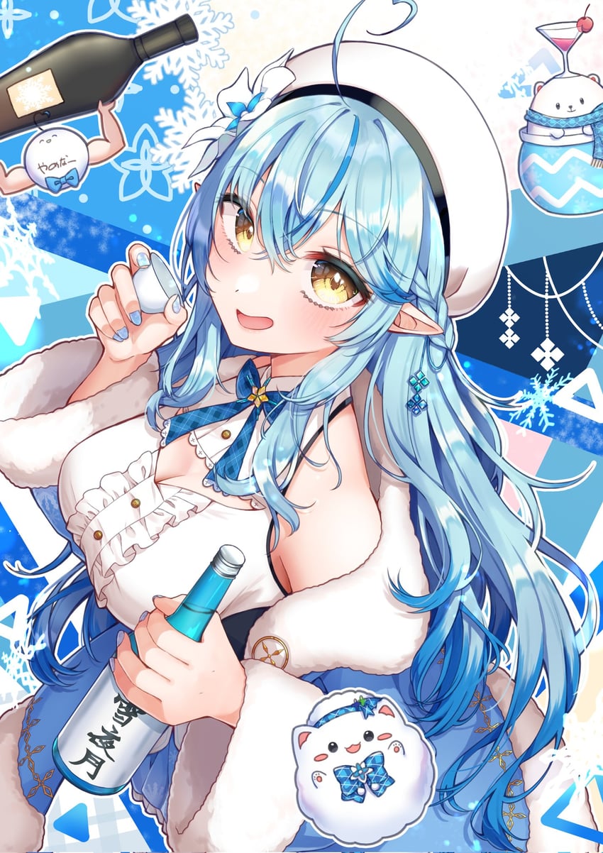 yukihana lamy, daifuku, yukimin, and yamenaa (hololive) drawn by kuwaefuru