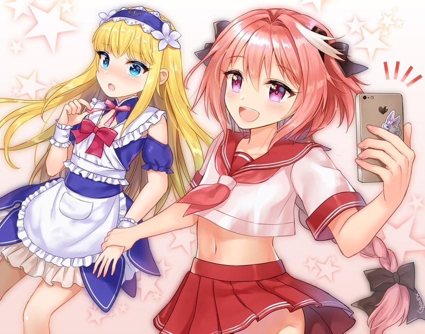 astolfo, fou, and chevalier d'eon (fate and 2 more) drawn by naomi_(fantasia)