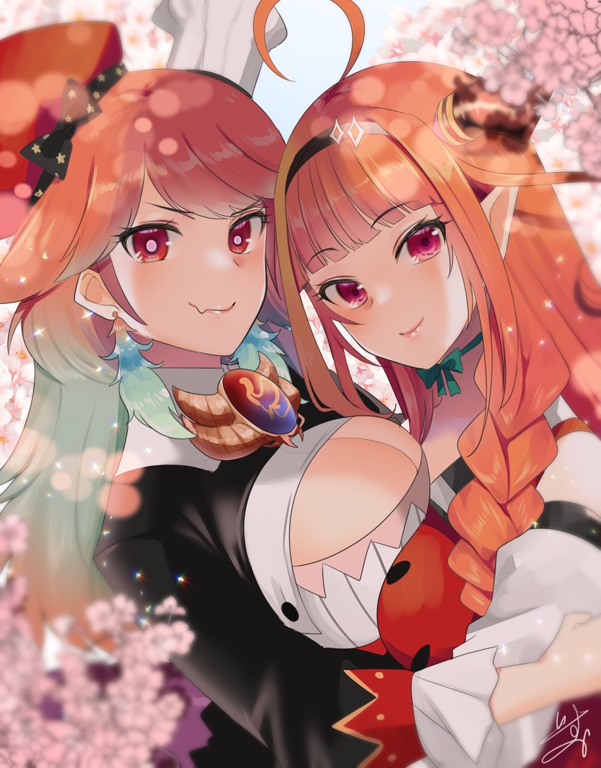 takanashi kiara and kiryu coco (hololive and 1 more) drawn by isuka